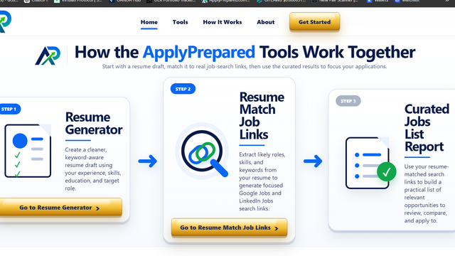 ApplyPrepared website screenshot