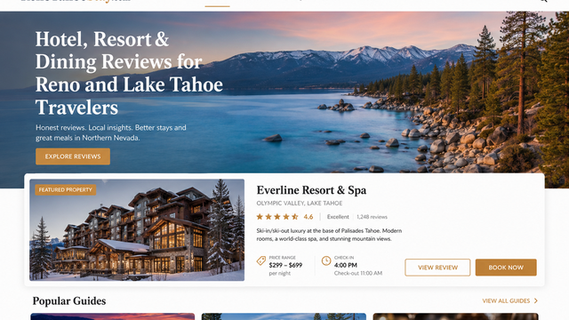 RenoTahoeStay website screenshot