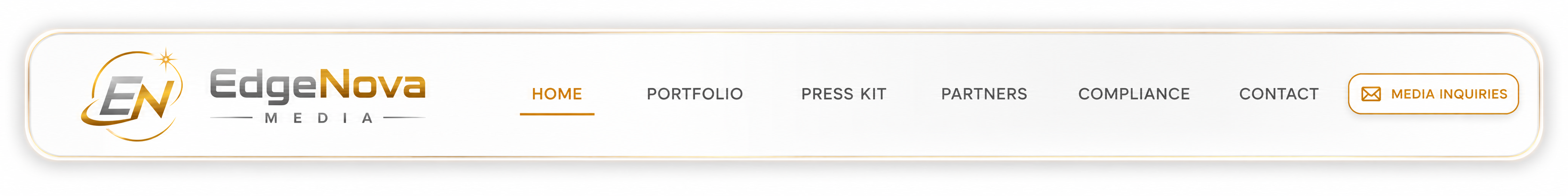 EdgeNova Media navigation header